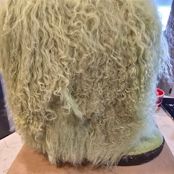 Bearpaw Boetis II Real Lamb Fur Boots Size 6 Women's Green New In Box - Picture 6 of 12